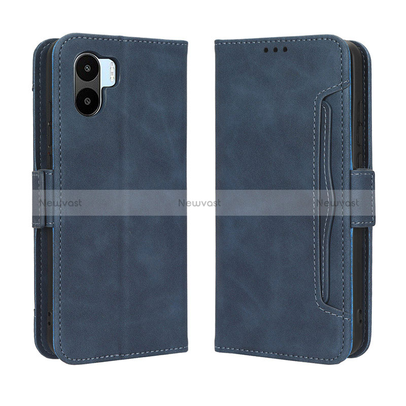 Leather Case Stands Flip Cover Holder BY3 for Xiaomi Redmi A1 Blue