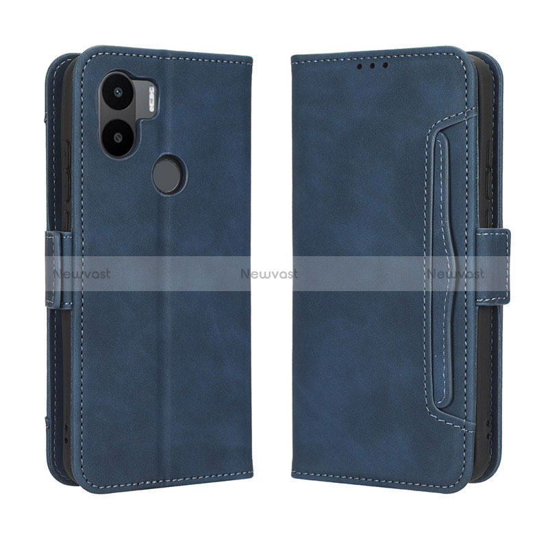 Leather Case Stands Flip Cover Holder BY3 for Xiaomi Redmi A1 Plus Blue