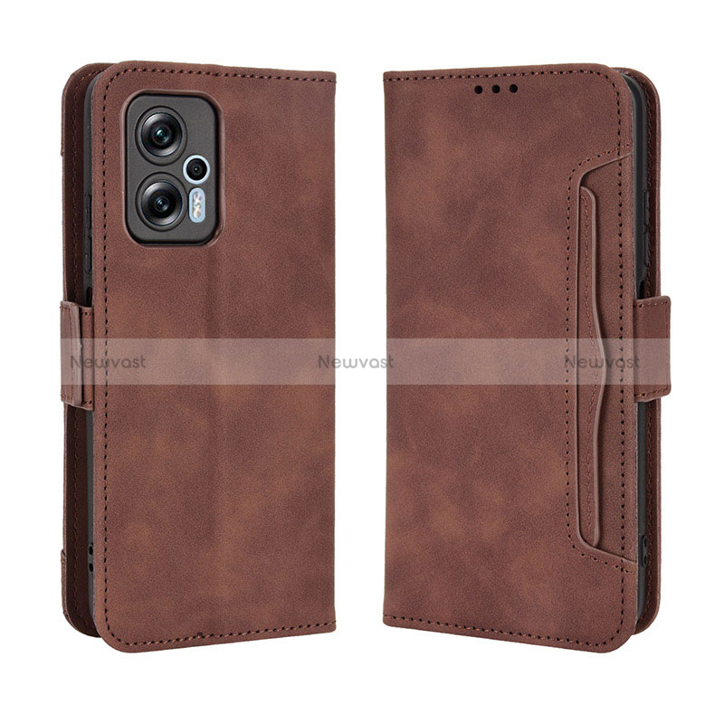 Leather Case Stands Flip Cover Holder BY3 for Xiaomi Redmi K50i 5G