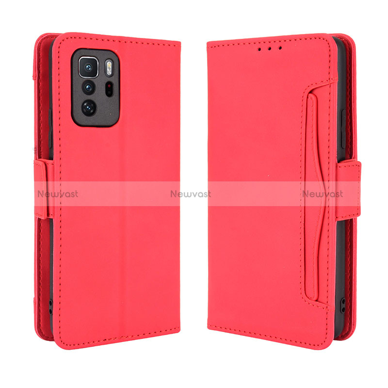 Leather Case Stands Flip Cover Holder BY3 for Xiaomi Redmi Note 10 Pro 5G