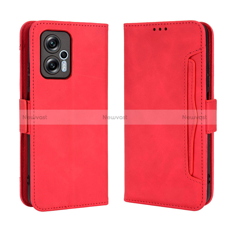 Leather Case Stands Flip Cover Holder BY3 for Xiaomi Redmi Note 12T Pro 5G