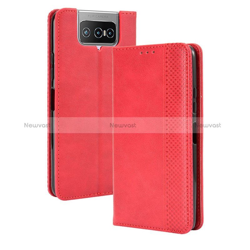 Leather Case Stands Flip Cover Holder BY4 for Asus Zenfone 7 Pro ZS671KS