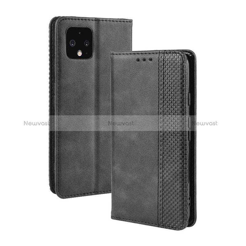 Leather Case Stands Flip Cover Holder BY4 for Google Pixel 4