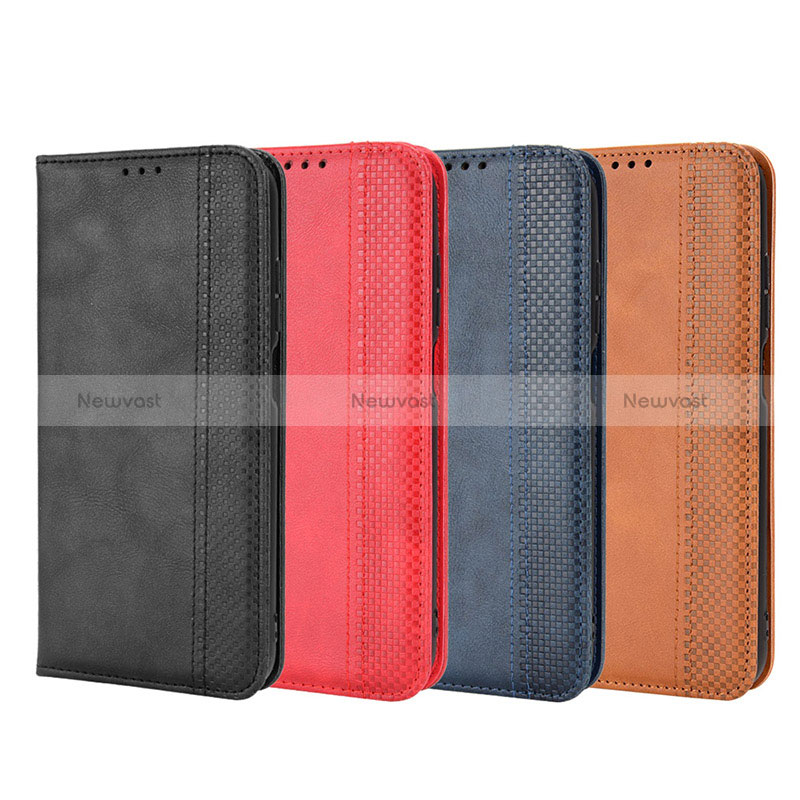 Leather Case Stands Flip Cover Holder BY4 for HTC Desire 22 Pro 5G