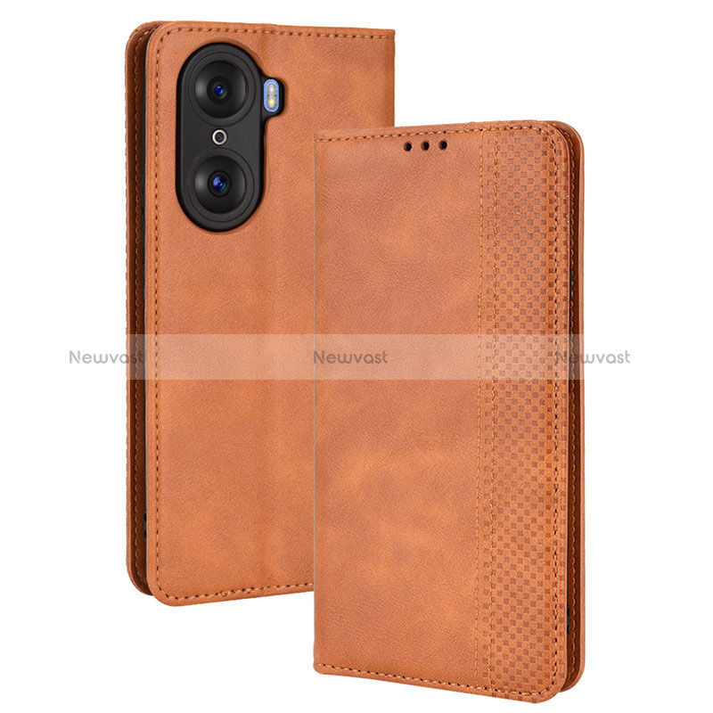 Leather Case Stands Flip Cover Holder BY4 for Huawei Honor 60 Pro 5G