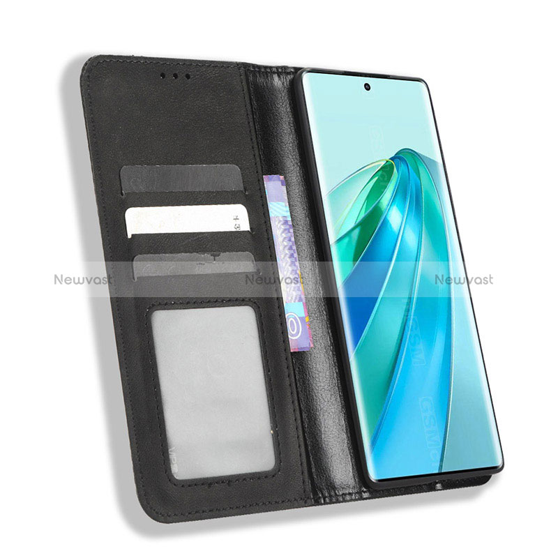 Leather Case Stands Flip Cover Holder BY4 for Huawei Honor X9a 5G
