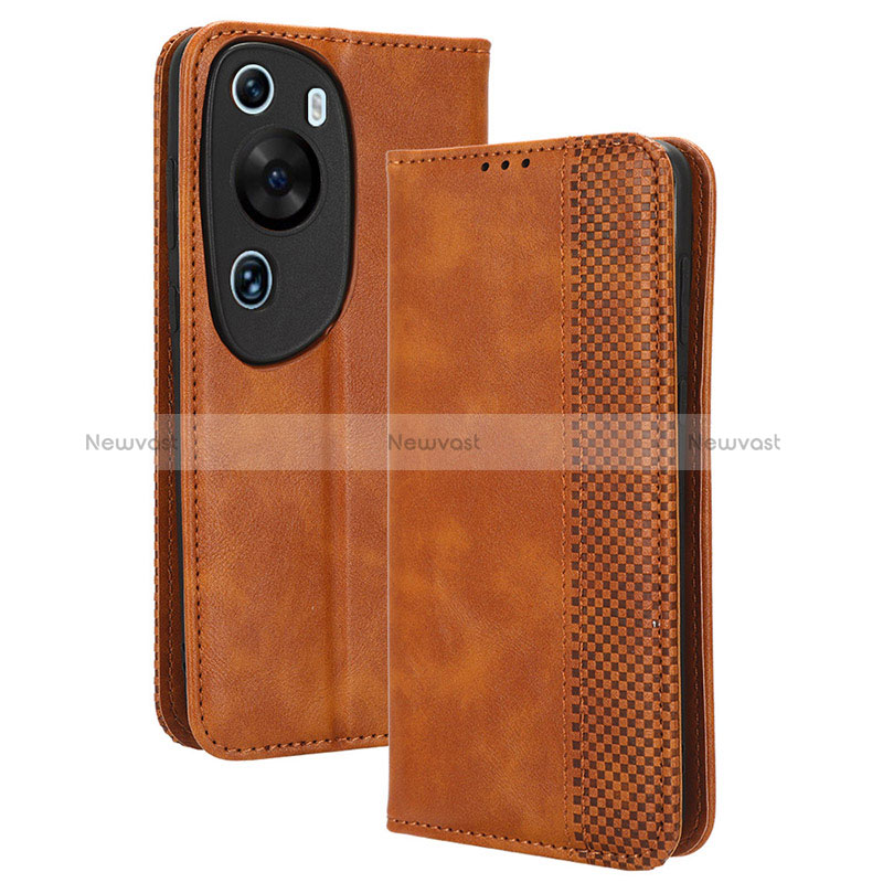 Leather Case Stands Flip Cover Holder BY4 for Huawei P60 Art