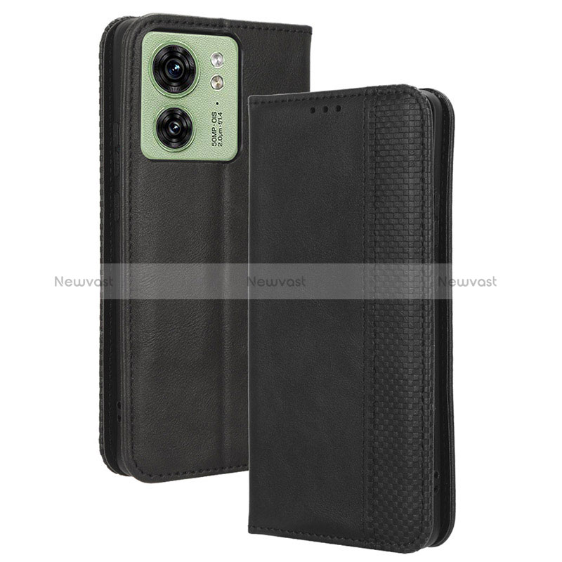 Leather Case Stands Flip Cover Holder BY4 for Motorola Moto Edge 40 5G