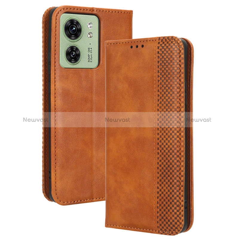 Leather Case Stands Flip Cover Holder BY4 for Motorola Moto Edge 40 5G