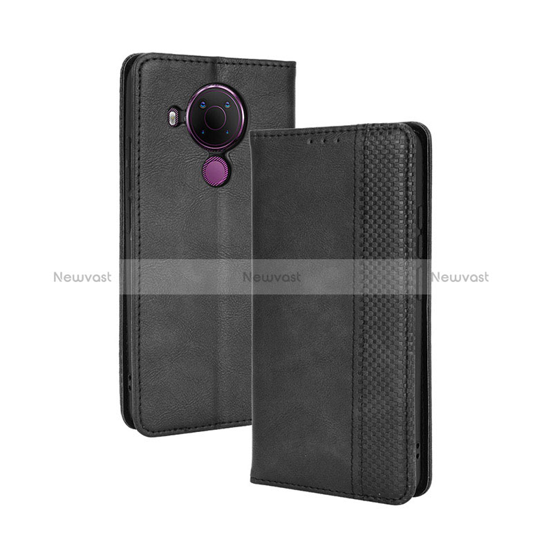 Leather Case Stands Flip Cover Holder BY4 for Nokia 5.4