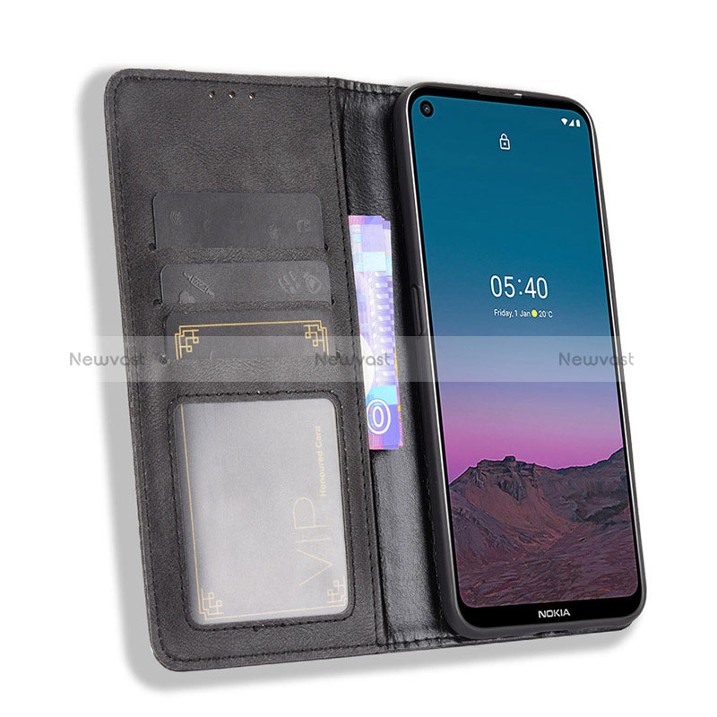 Leather Case Stands Flip Cover Holder BY4 for Nokia 5.4
