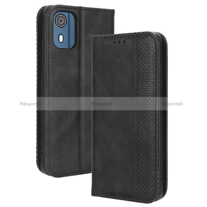 Leather Case Stands Flip Cover Holder BY4 for Nokia C02