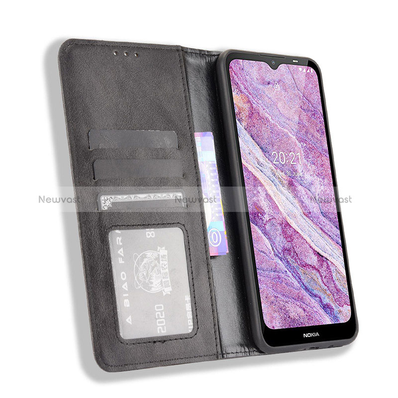 Leather Case Stands Flip Cover Holder BY4 for Nokia C10