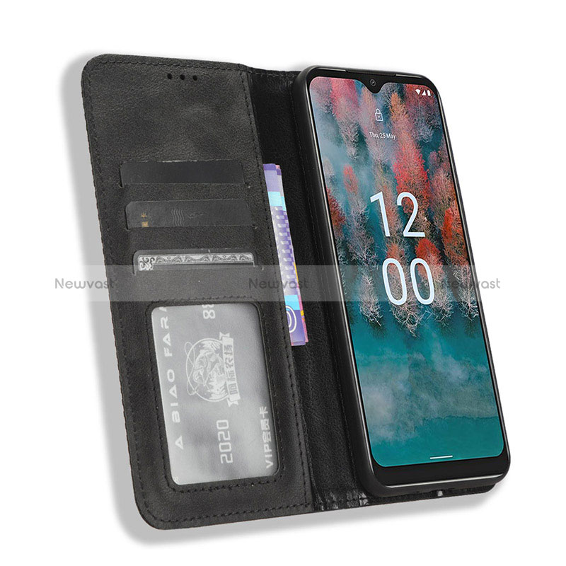 Leather Case Stands Flip Cover Holder BY4 for Nokia C12 Plus