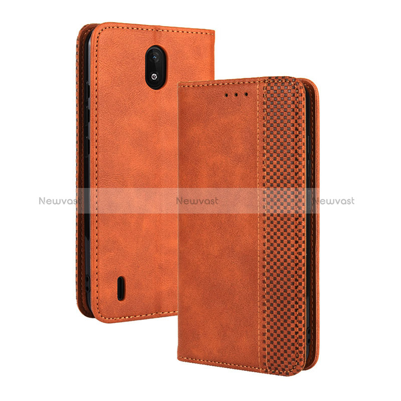 Leather Case Stands Flip Cover Holder BY4 for Nokia C2