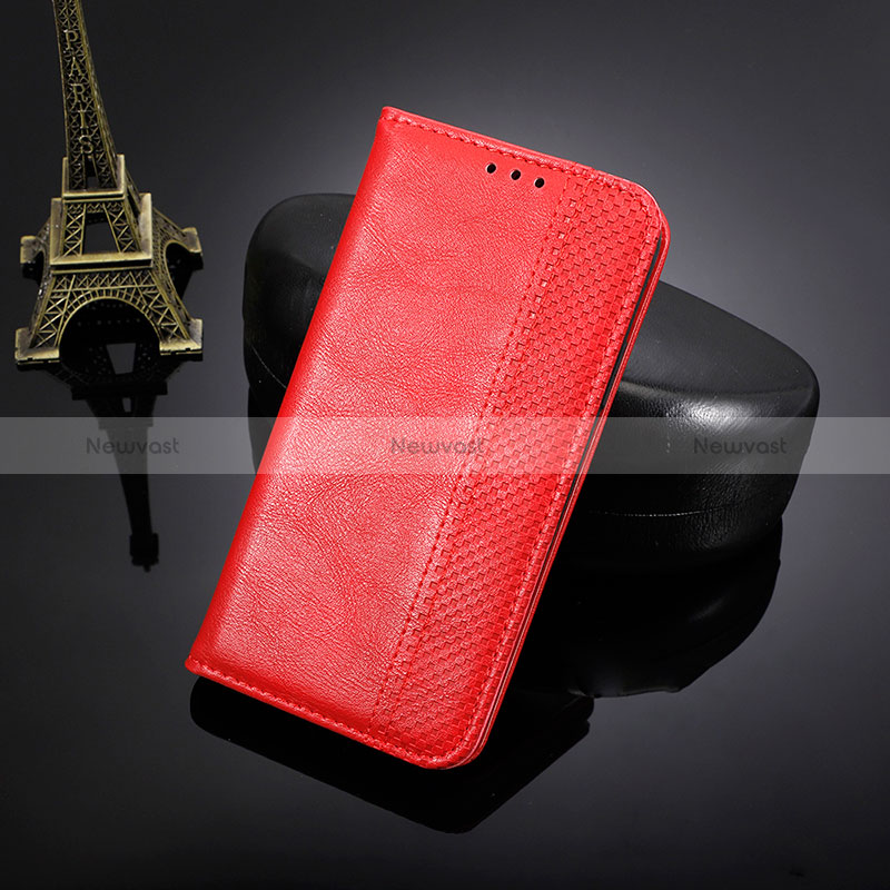 Leather Case Stands Flip Cover Holder BY4 for Nokia C30 Red