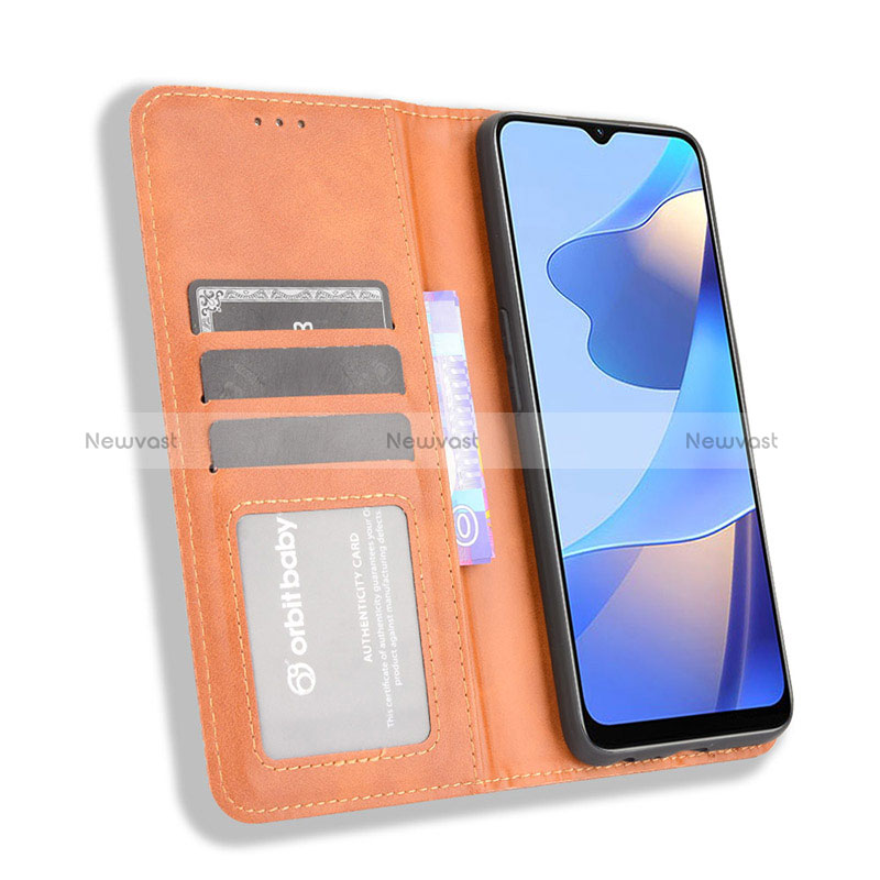 Leather Case Stands Flip Cover Holder BY4 for Oppo A16