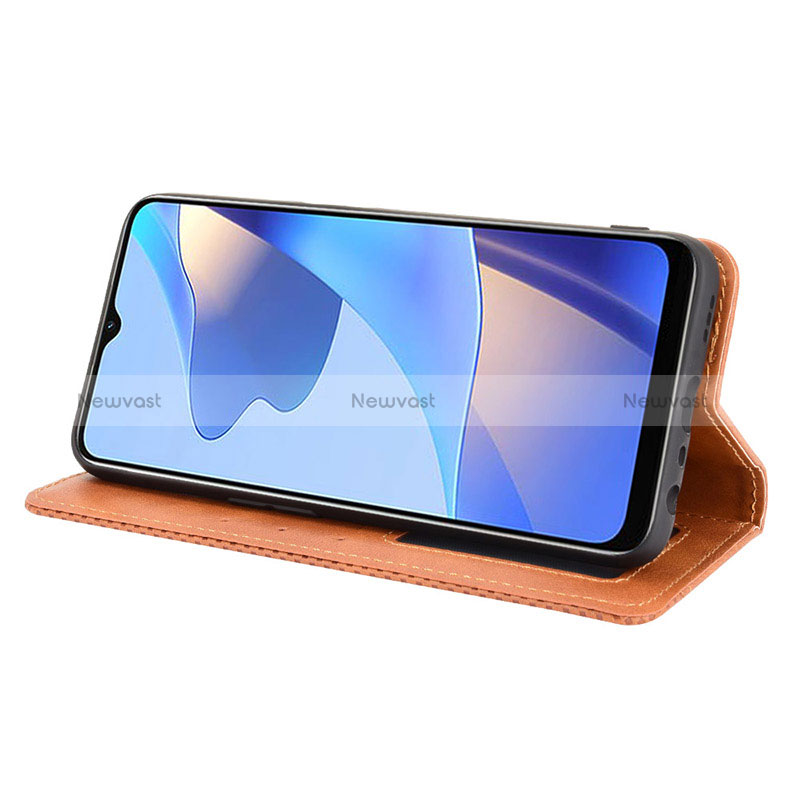 Leather Case Stands Flip Cover Holder BY4 for Oppo A16