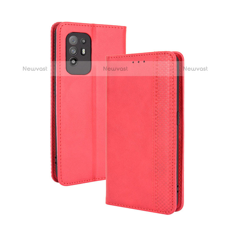 Leather Case Stands Flip Cover Holder BY4 for Oppo A94 5G