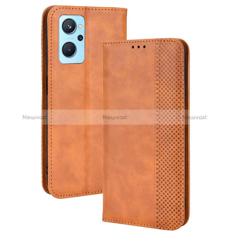 Leather Case Stands Flip Cover Holder BY4 for Oppo A96 4G