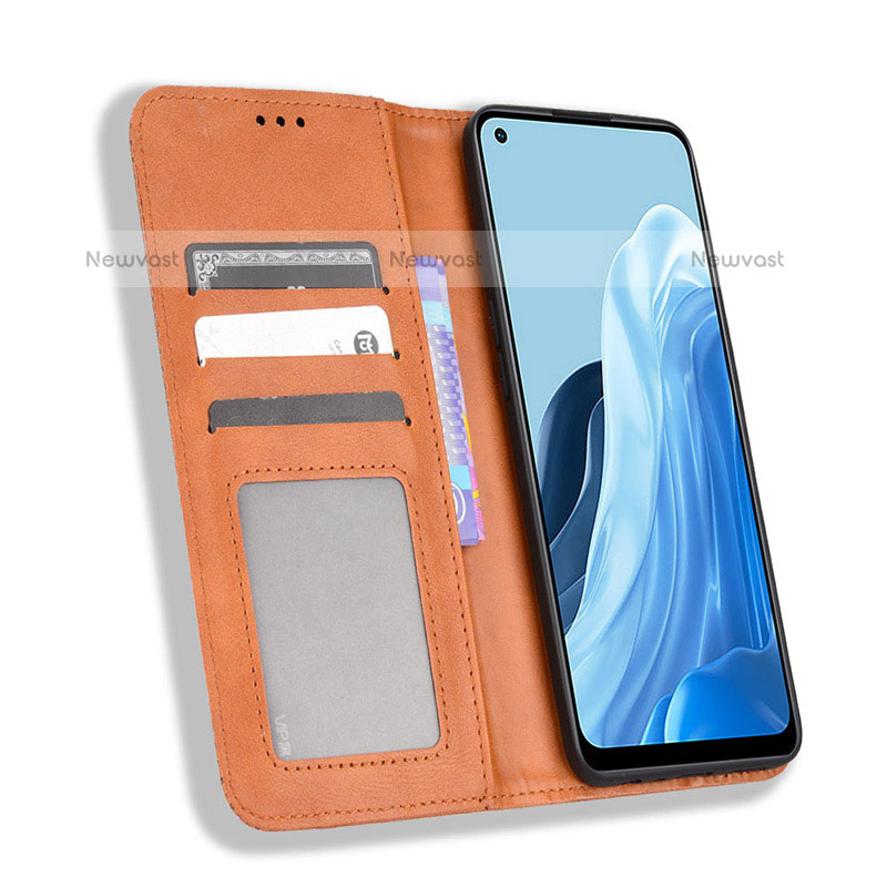 Leather Case Stands Flip Cover Holder BY4 for Oppo F21 Pro 4G