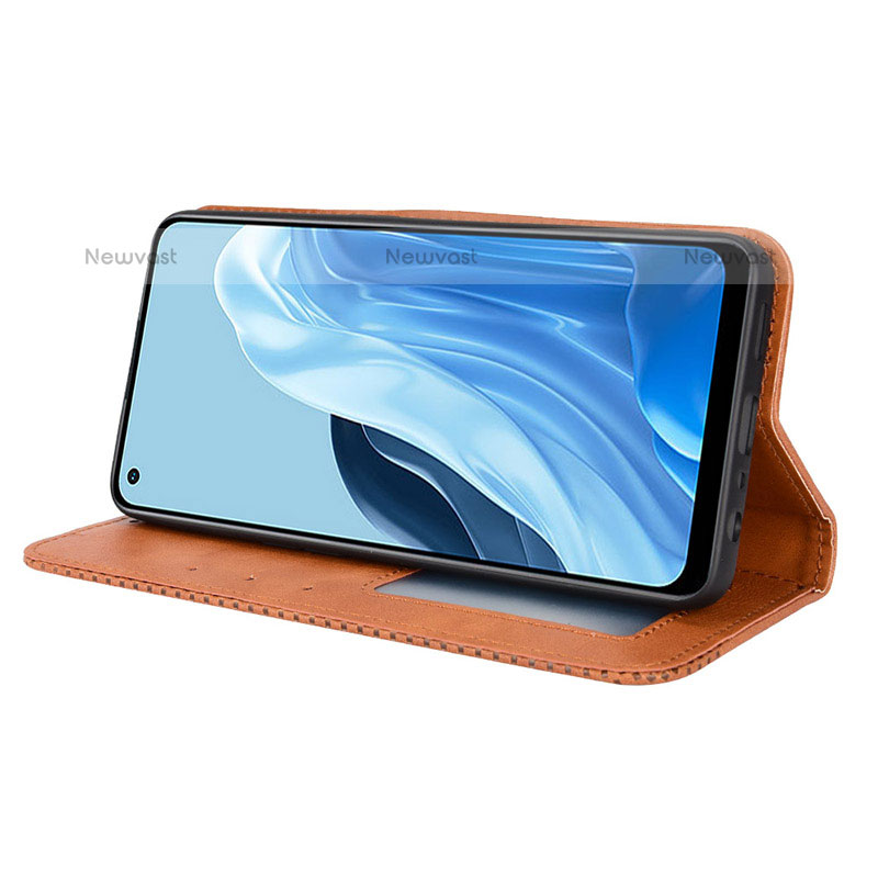 Leather Case Stands Flip Cover Holder BY4 for Oppo F21s Pro 4G