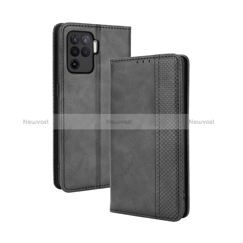 Leather Case Stands Flip Cover Holder BY4 for Oppo Reno5 F