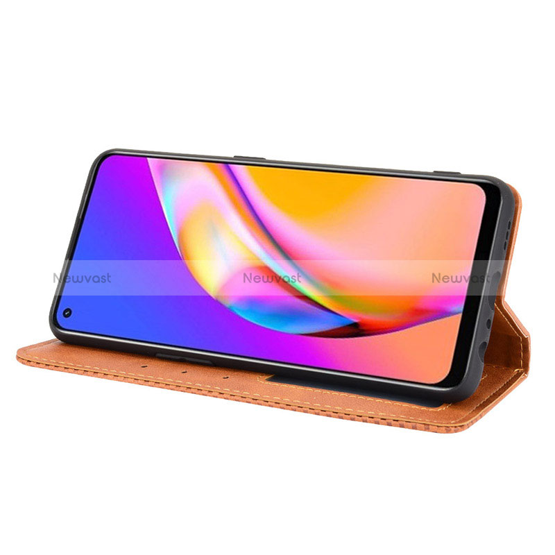 Leather Case Stands Flip Cover Holder BY4 for Oppo Reno5 F