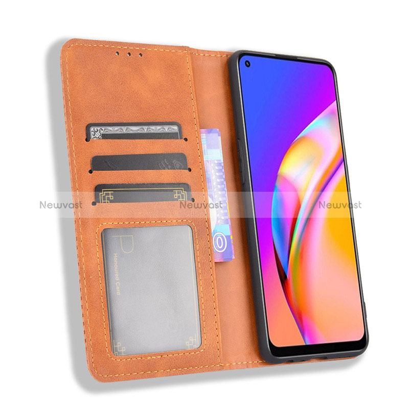 Leather Case Stands Flip Cover Holder BY4 for Oppo Reno5 Lite