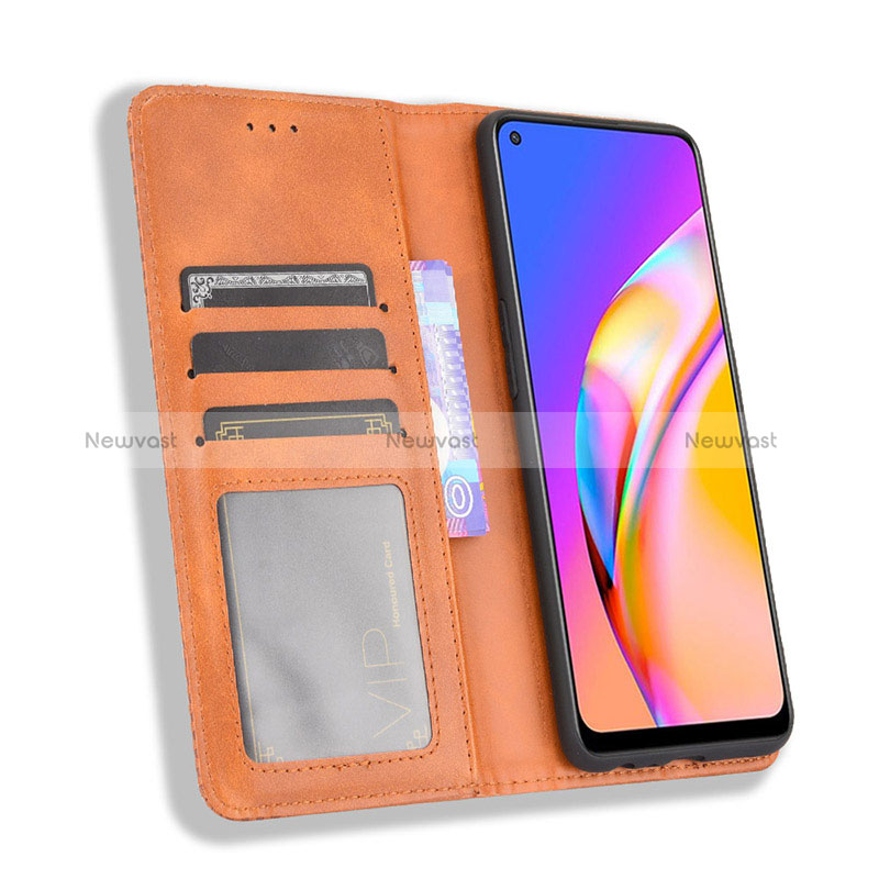 Leather Case Stands Flip Cover Holder BY4 for Oppo Reno5 Z 5G