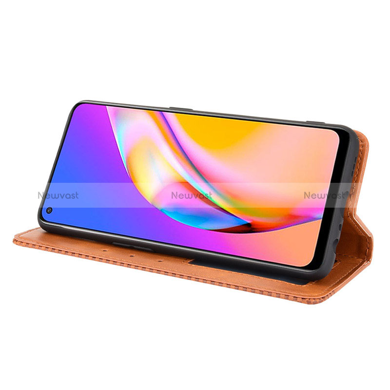 Leather Case Stands Flip Cover Holder BY4 for Oppo Reno5 Z 5G