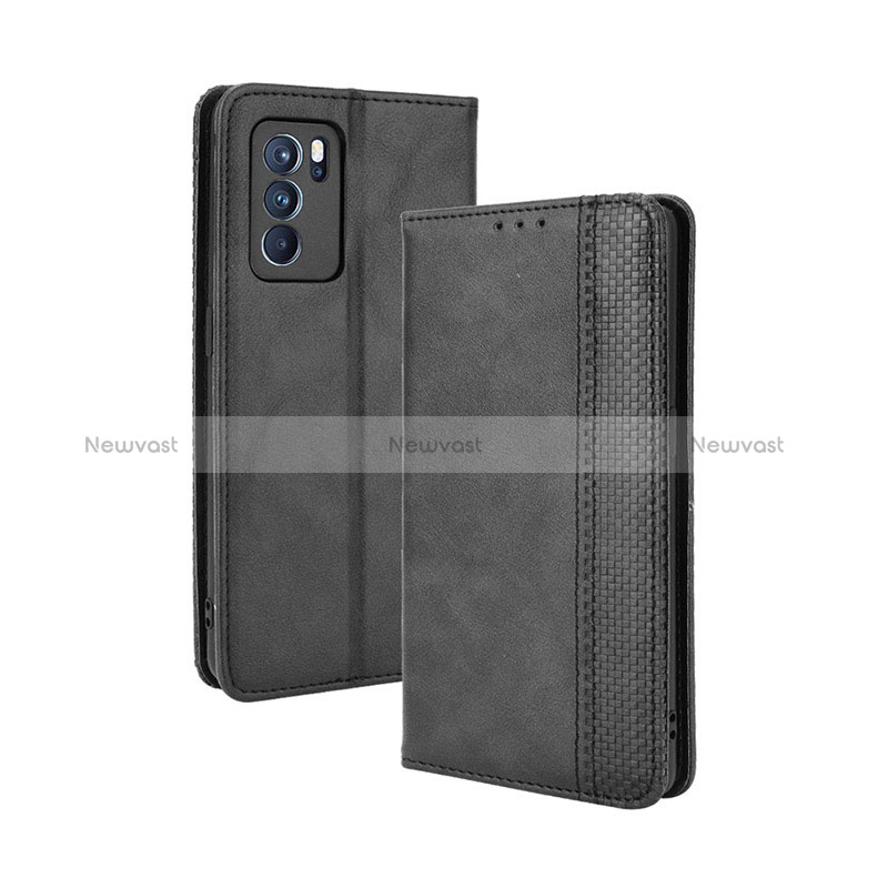 Leather Case Stands Flip Cover Holder BY4 for Oppo Reno6 Pro 5G India