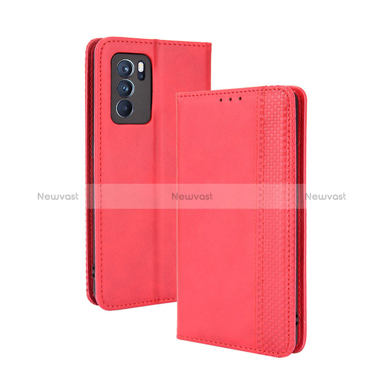 Leather Case Stands Flip Cover Holder BY4 for Oppo Reno6 Pro 5G India