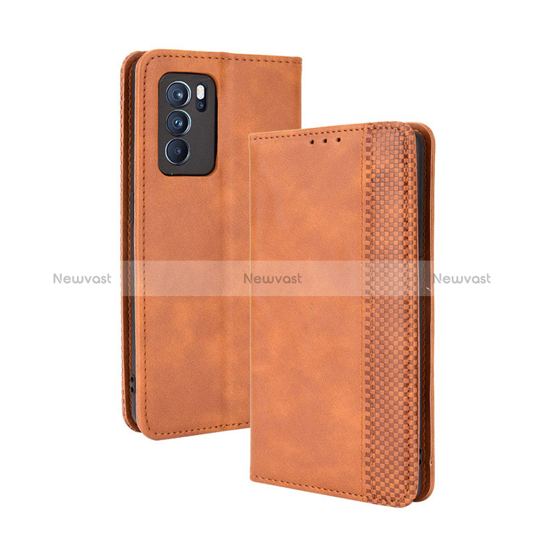 Leather Case Stands Flip Cover Holder BY4 for Oppo Reno6 Pro 5G India