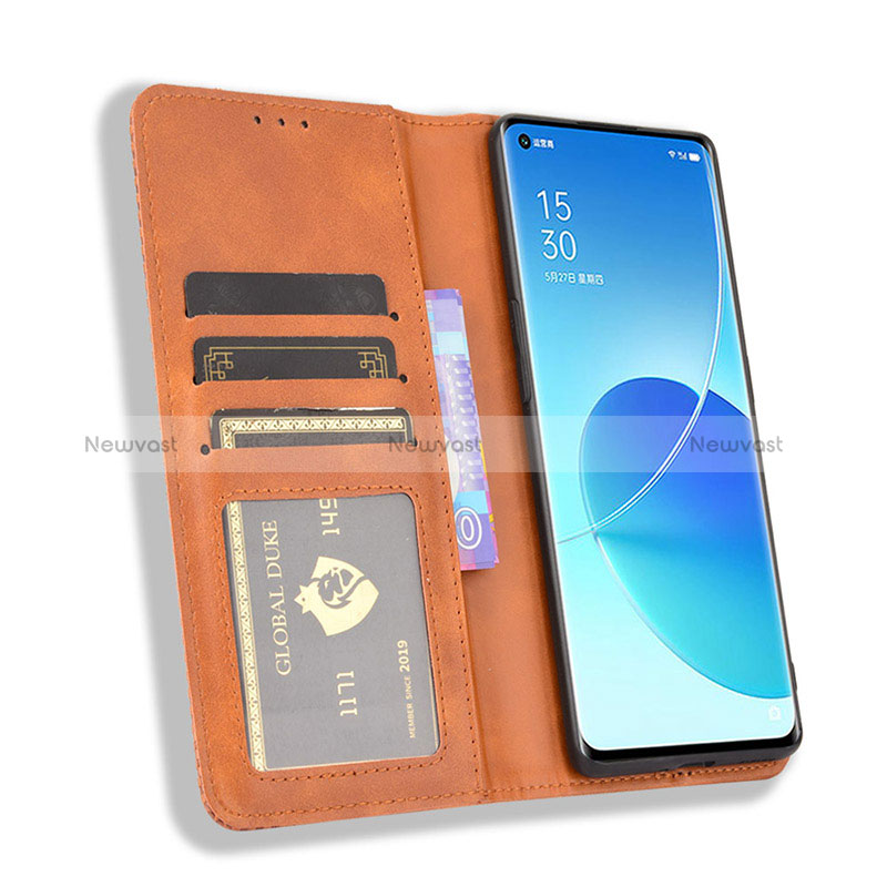 Leather Case Stands Flip Cover Holder BY4 for Oppo Reno6 Pro 5G India