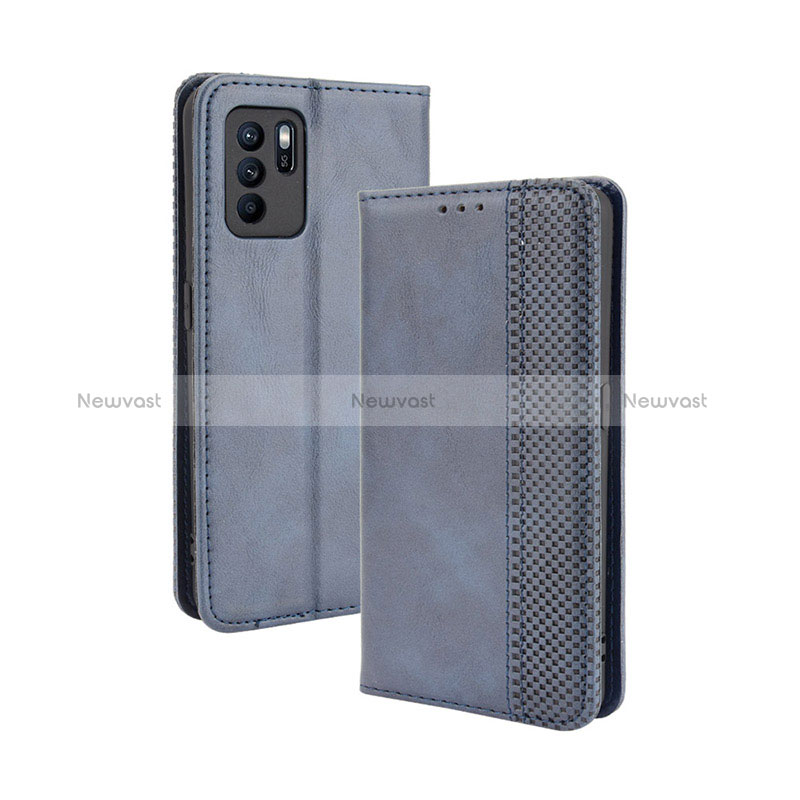 Leather Case Stands Flip Cover Holder BY4 for Oppo Reno6 Z 5G