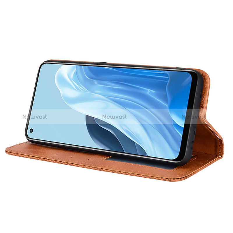 Leather Case Stands Flip Cover Holder BY4 for Oppo Reno7 5G