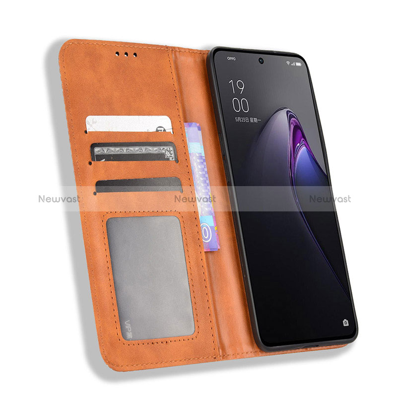 Leather Case Stands Flip Cover Holder BY4 for Oppo Reno8 Pro 5G