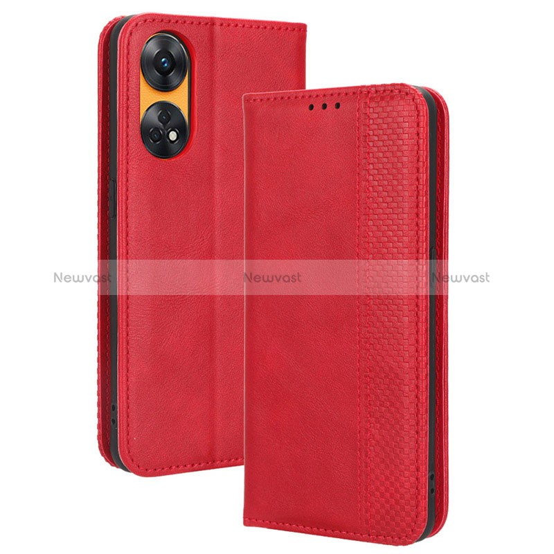 Leather Case Stands Flip Cover Holder BY4 for Oppo Reno8 T 4G