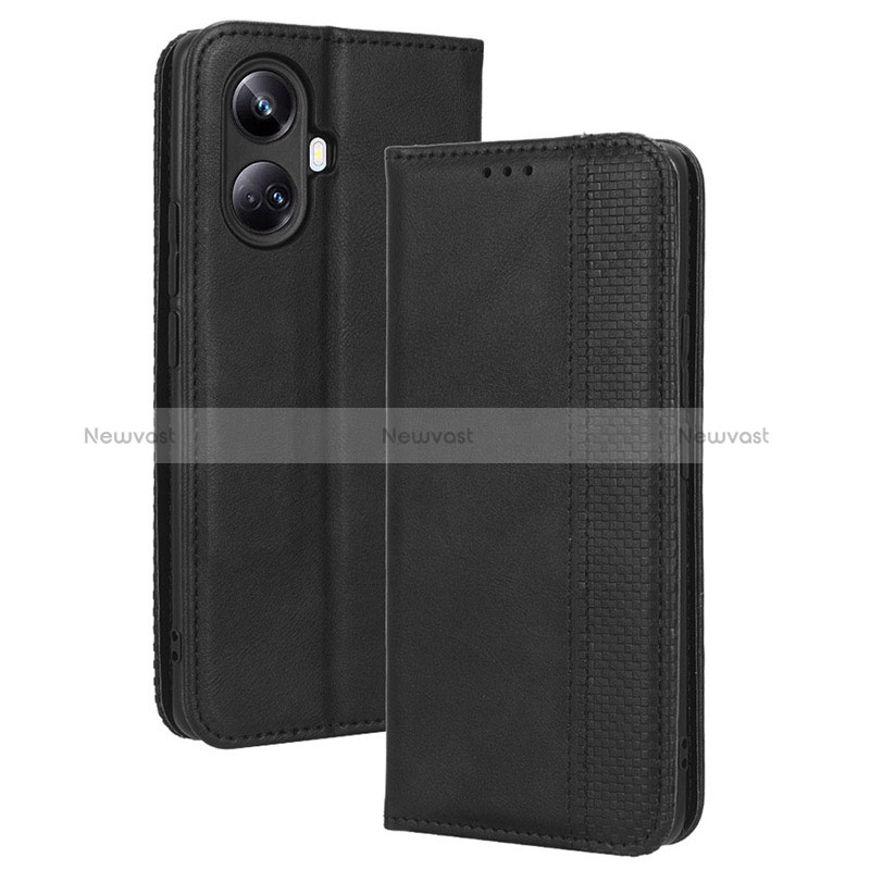 Leather Case Stands Flip Cover Holder BY4 for Realme 10 Pro+ Plus 5G