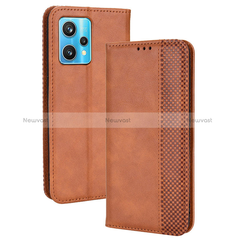 Leather Case Stands Flip Cover Holder BY4 for Realme 9 4G