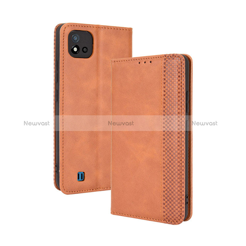 Leather Case Stands Flip Cover Holder BY4 for Realme C11 (2021)