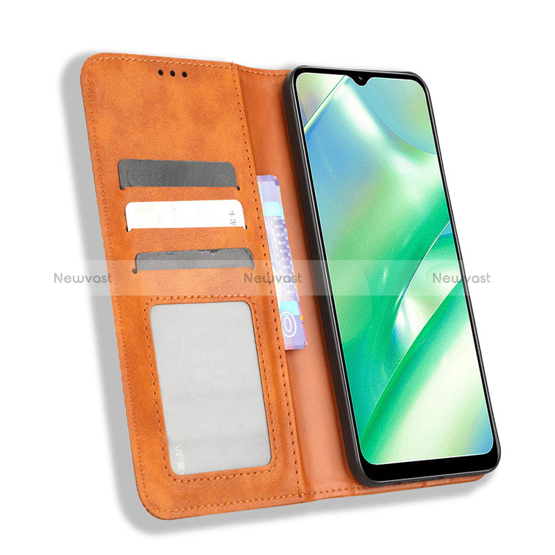 Leather Case Stands Flip Cover Holder BY4 for Realme C33 (2023)