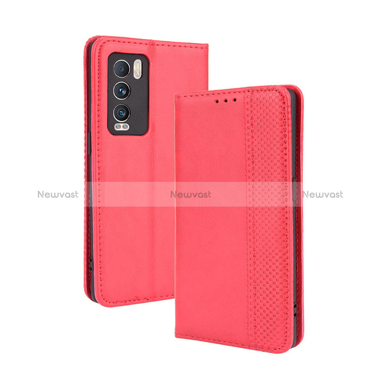 Leather Case Stands Flip Cover Holder BY4 for Realme GT Master Explorer 5G Red