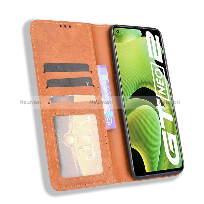 Leather Case Stands Flip Cover Holder BY4 for Realme GT Neo2 5G