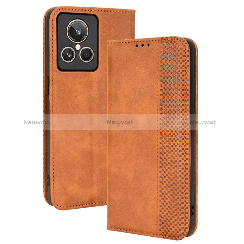 Leather Case Stands Flip Cover Holder BY4 for Realme GT2 Master Explorer