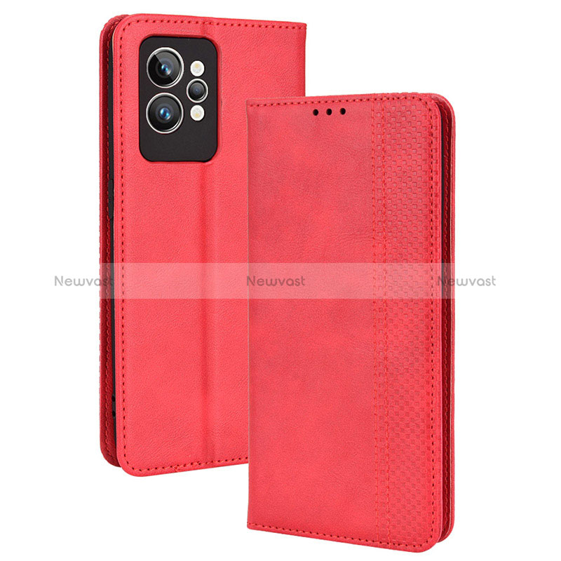 Leather Case Stands Flip Cover Holder BY4 for Realme GT2 Pro 5G Red