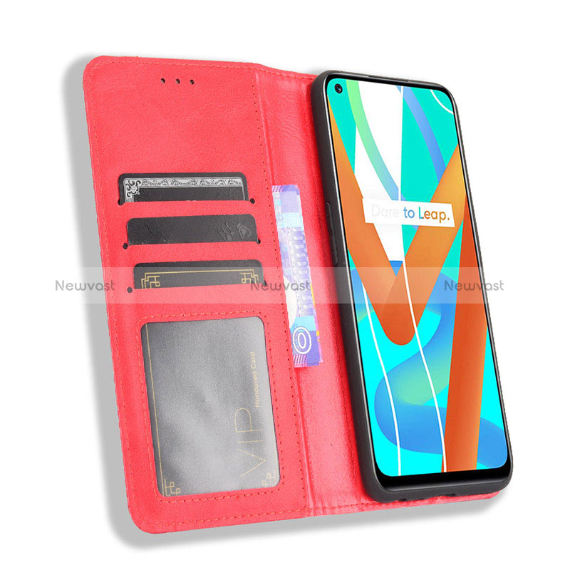 Leather Case Stands Flip Cover Holder BY4 for Realme Narzo 30 5G