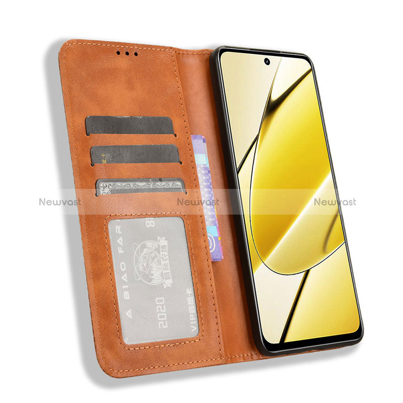 Leather Case Stands Flip Cover Holder BY4 for Realme V50 5G