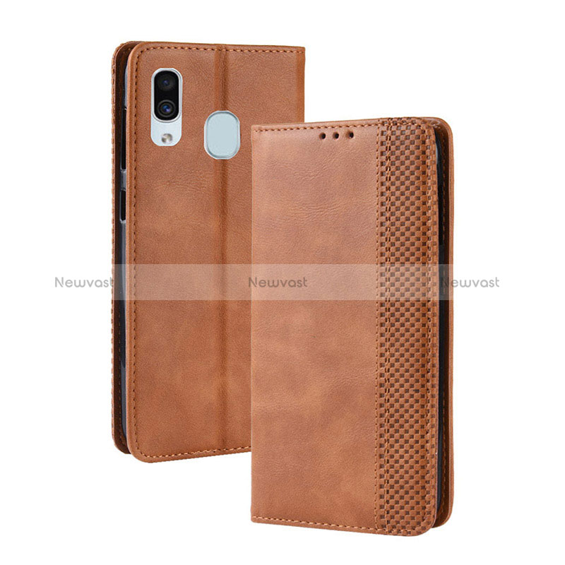 Leather Case Stands Flip Cover Holder BY4 for Samsung Galaxy A30